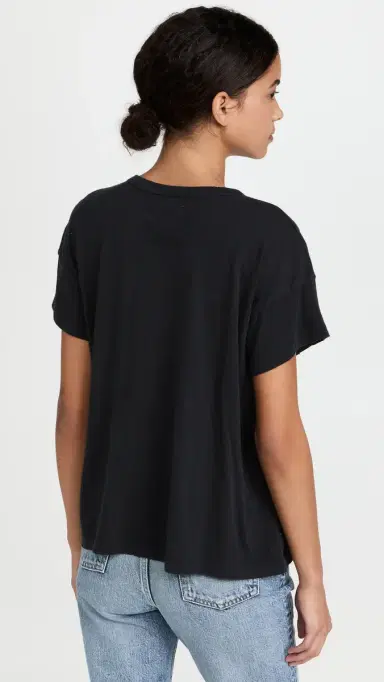 The Great. THE GREAT. The Boxy Crew Tee Almost Black 1 | Thumbnail 3