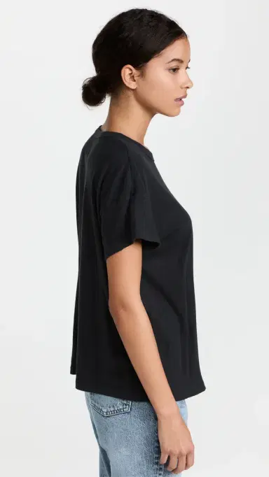 The Great. THE GREAT. The Boxy Crew Tee Almost Black 1 | Thumbnail 4