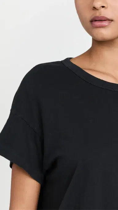 The Great. THE GREAT. The Boxy Crew Tee Almost Black 1 | Thumbnail 6