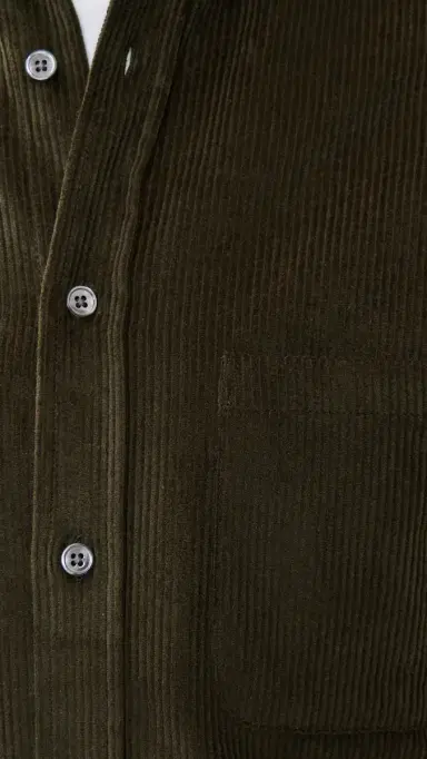 Portuguese Flannel Lobo 2.0 Corduroy Button Down Shirt Olive | Thumbnail 6 Portuguese Flannel Lobo 2.0 Corduroy Button Down Shirt Olive | Thumbnail 6