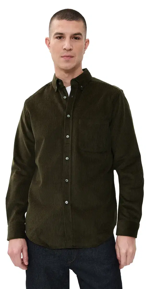 Lobo 2.0 Corduroy Button Down hirt Olive