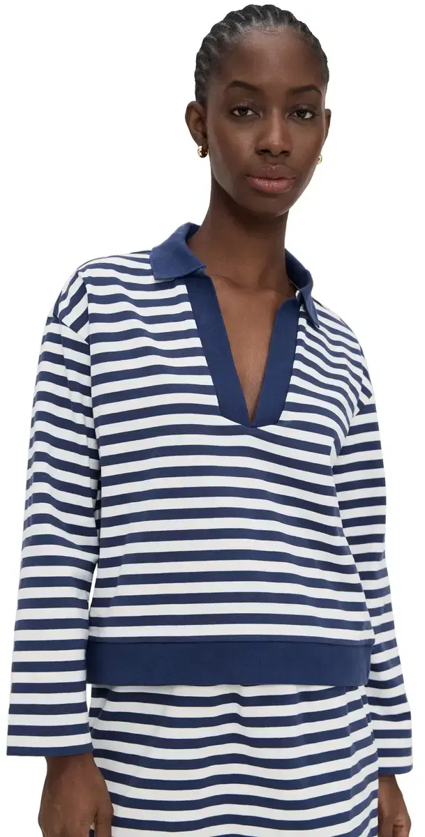 Haisley Pull Over Navy Stripe