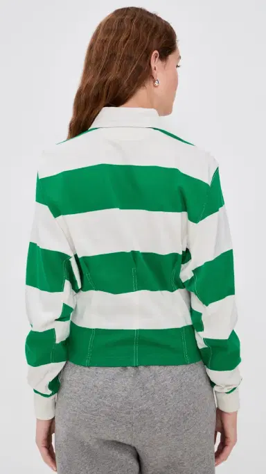 Polo Ralph Lauren Jersey Polo Top Billiard Green/Deckwash White | Thumbnail 3