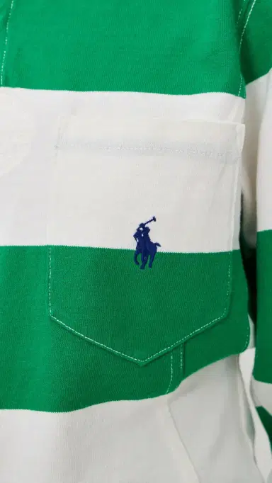Polo Ralph Lauren Jersey Polo Top Billiard Green/Deckwash White | Thumbnail 6