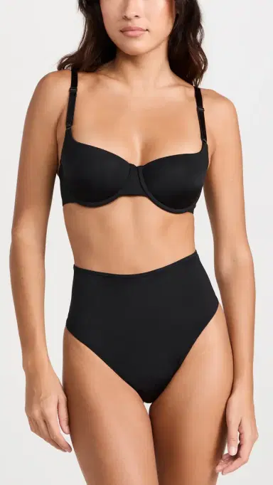 Natori Liquid Balconette Push-Up Bra Black 36B | Thumbnail 6