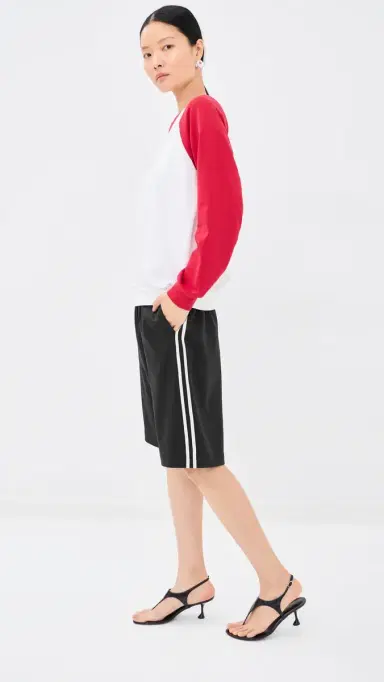 Tibi Active Knit Shorts Black M | Thumbnail 4