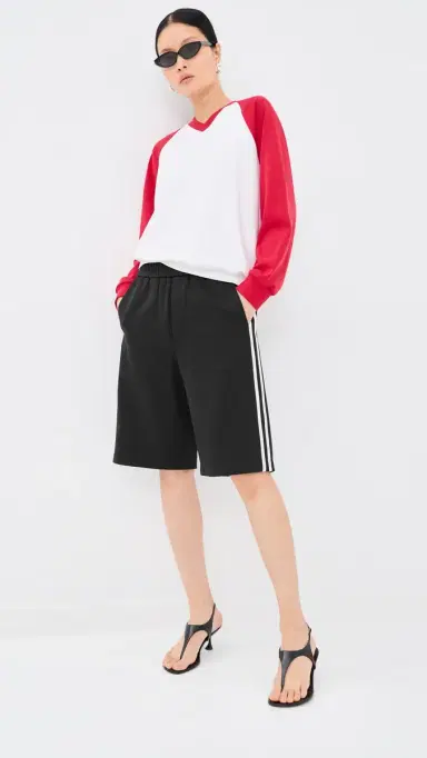 Tibi Active Knit Shorts Black M | Thumbnail 5