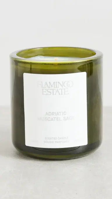 Flamingo Estate Adriatic Muscatel Sage Candle Green One Size | Thumbnail 2