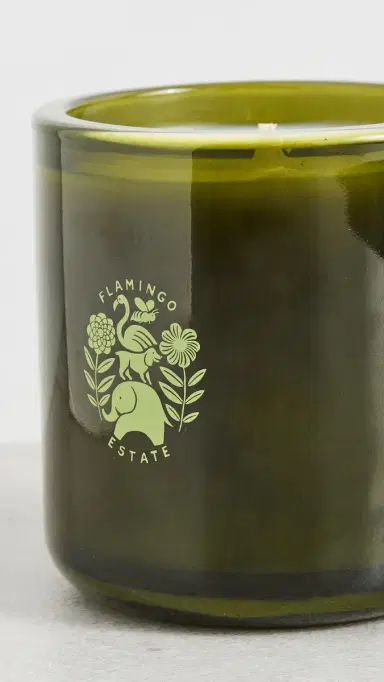 Flamingo Estate Adriatic Muscatel Sage Candle Green One Size | Thumbnail 4