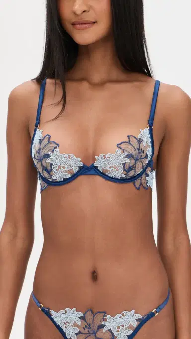 Bluebella Calantha Wired Bra Navy Peony/Ice Water Blue | Thumbnail 2 Bluebella Calantha Wired Bra Navy Peony/Ice Water Blue | Thumbnail 2