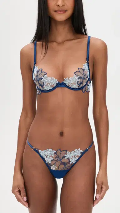 Bluebella Calantha Wired Bra Navy Peony/Ice Water Blue | Thumbnail 5 Bluebella Calantha Wired Bra Navy Peony/Ice Water Blue | Thumbnail 5