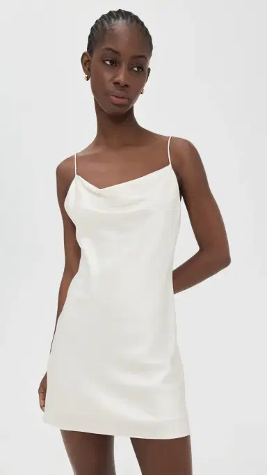 Alice + Olivia Harmony Mini Slip Dress Off White 8 | Thumbnail 2