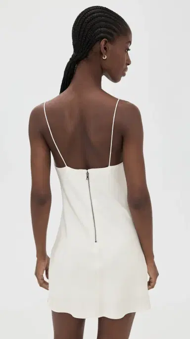Alice + Olivia Harmony Mini Slip Dress Off White 8 | Thumbnail 3