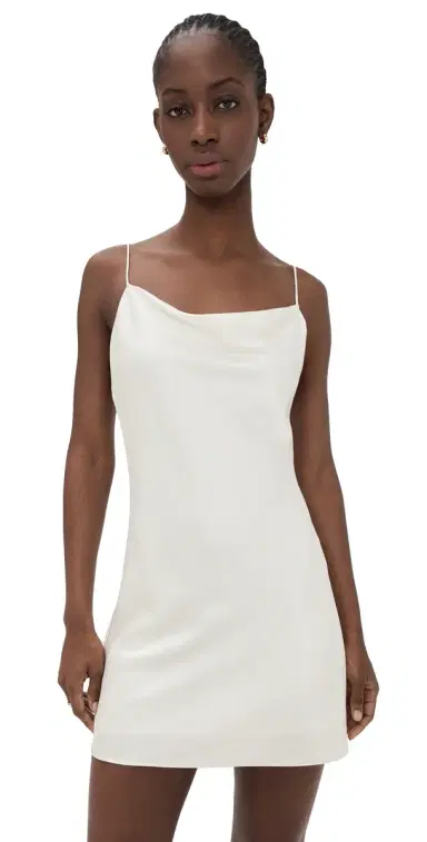 Alice + Olivia Harmony Mini Slip Dress Off White 8 | Thumbnail 1