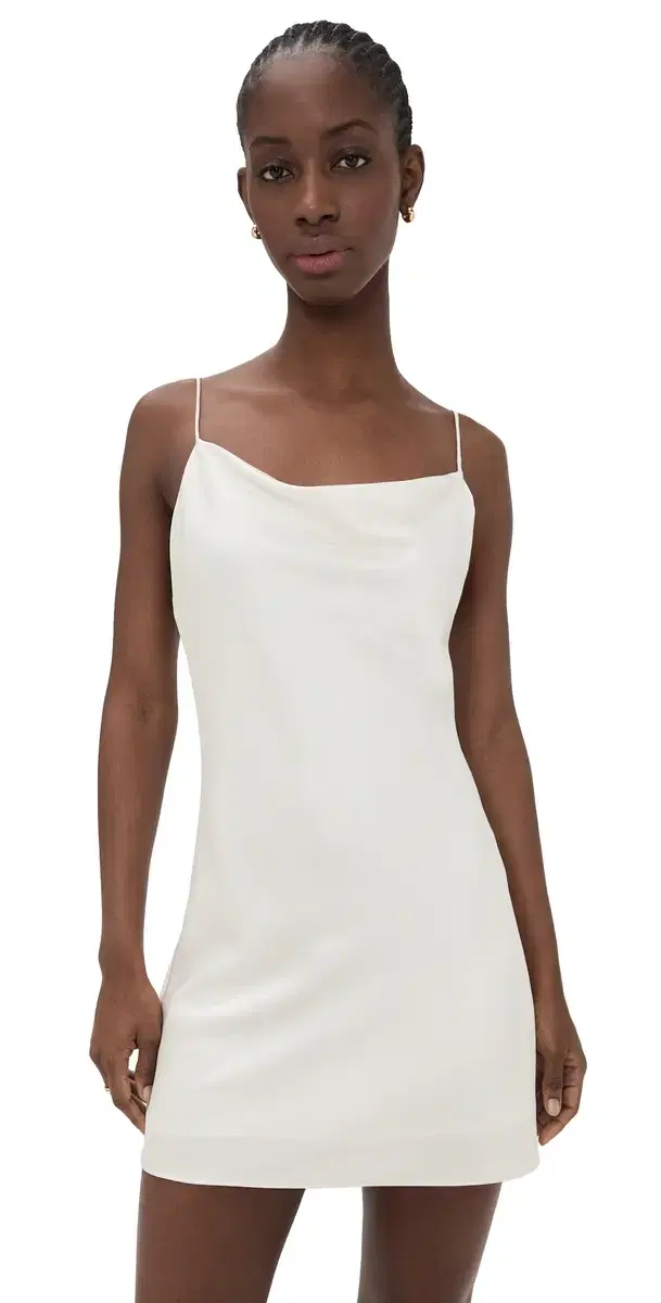 ALICE + OLIVIA Harmony Mini Slip Dress Off White