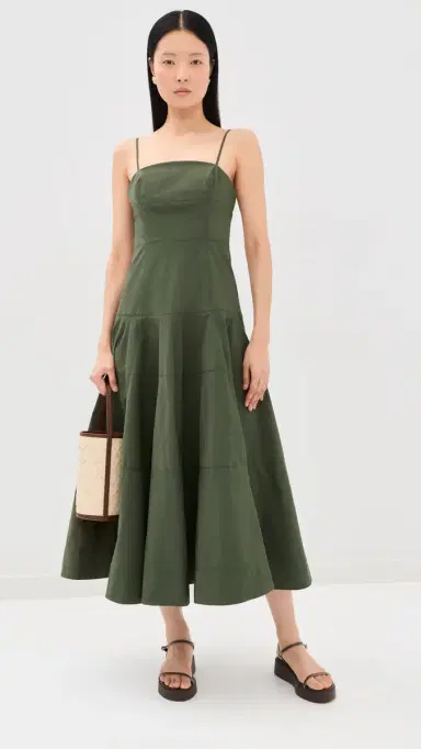 Veronica Beard Ilona Dress Army 6 | Thumbnail 5