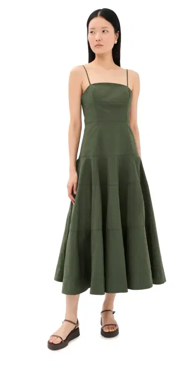 Veronica Beard Ilona Dress Army 6 | Thumbnail 1
