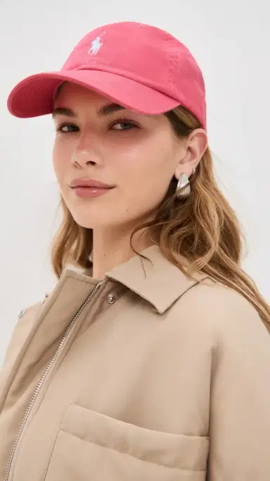 Polo Ralph Lauren Twill Classic Sport Cap Pale Red One Size | Thumbnail 3