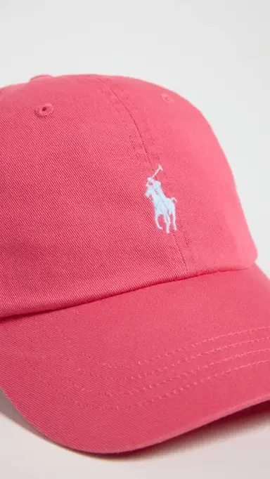 Polo Ralph Lauren Twill Classic Sport Cap Pale Red One Size | Thumbnail 5