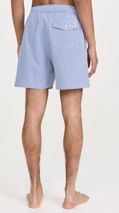 Polo Ralph Lauren Traveler Seersucker Swim Trunks 6 Cruise Royal Seersucker | Thumbnail 3 Polo Ralph Lauren Traveler Seersucker Swim Trunks 6 Cruise Royal Seersucker | Thumbnail 3