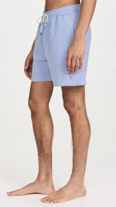 Polo Ralph Lauren Traveler Seersucker Swim Trunks 6 Cruise Royal Seersucker | Thumbnail 4 Polo Ralph Lauren Traveler Seersucker Swim Trunks 6 Cruise Royal Seersucker | Thumbnail 4