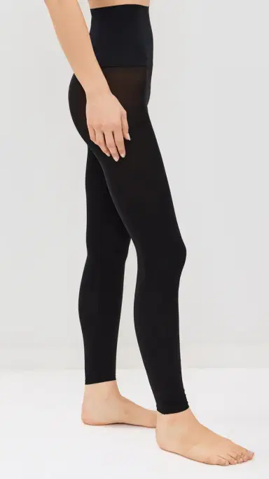 Commando Ultimate Opaque Footless Tights Black L | Thumbnail 2