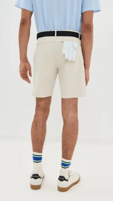 RLX Ralph Lauren On Course Matte Stretch Nylon Shorts 8 Basic Sand 38 | Thumbnail 3