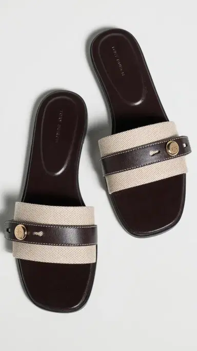 Tory Burch Romy Slides Natural 5 | Thumbnail 4