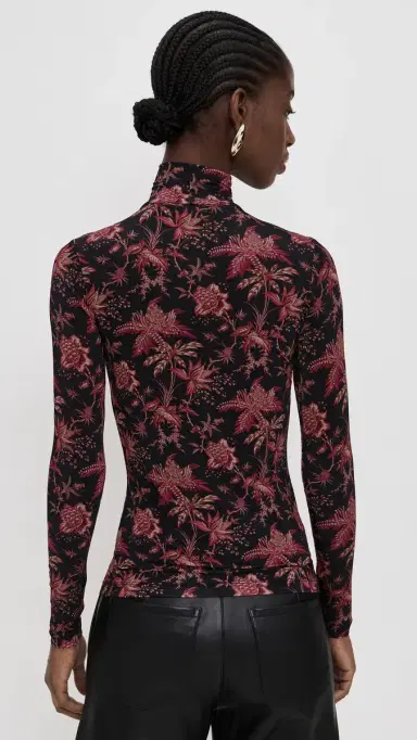 Ulla Johnson Aurelia Turtleneck Midnight Lily | Thumbnail 3 Ulla Johnson Aurelia Turtleneck Midnight Lily | Thumbnail 3