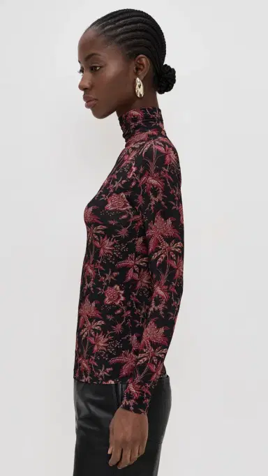 Ulla Johnson Aurelia Turtleneck Midnight Lily | Thumbnail 4 Ulla Johnson Aurelia Turtleneck Midnight Lily | Thumbnail 4