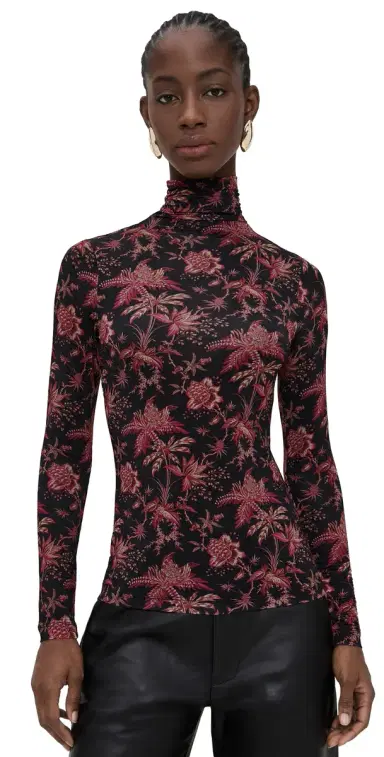 Ulla Johnson Aurelia Turtleneck Midnight Lily | Thumbnail 1 Ulla Johnson Aurelia Turtleneck Midnight Lily | Thumbnail 1
