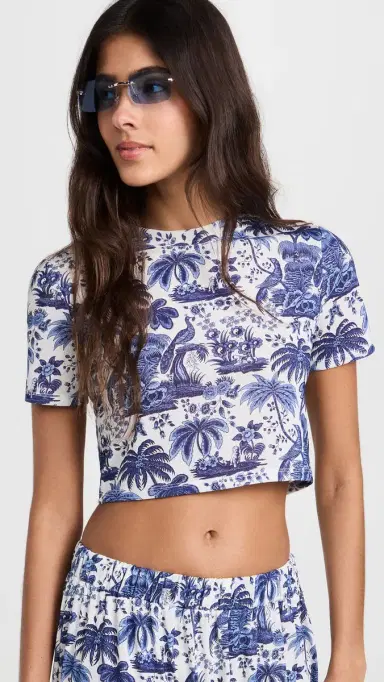 Staud Fernanda Top Blue Toile L | Thumbnail 2
