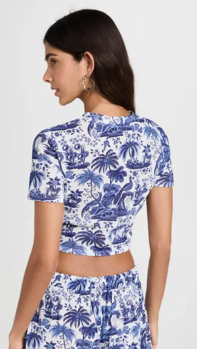 Staud Fernanda Top Blue Toile L | Thumbnail 3
