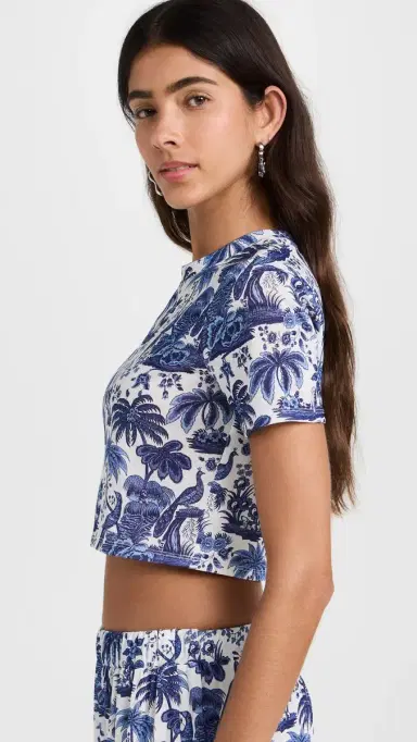 Staud Fernanda Top Blue Toile L | Thumbnail 4