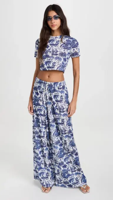 Staud Fernanda Top Blue Toile L | Thumbnail 5