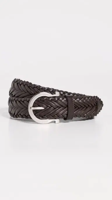FERRAGAMO Intreccio Leather Belt T Moro | Thumbnail 2