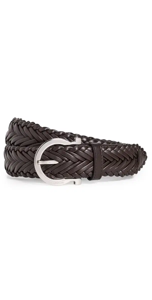 Intreccio Leather Belt T Moro