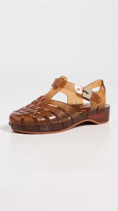 Melissa x Dr. Scholl Possession Pescura Jelly Sandals Clear Brown | Thumbnail 2