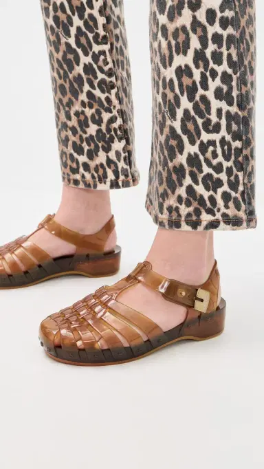 Melissa x Dr. Scholl Possession Pescura Jelly Sandals Clear Brown | Thumbnail 3