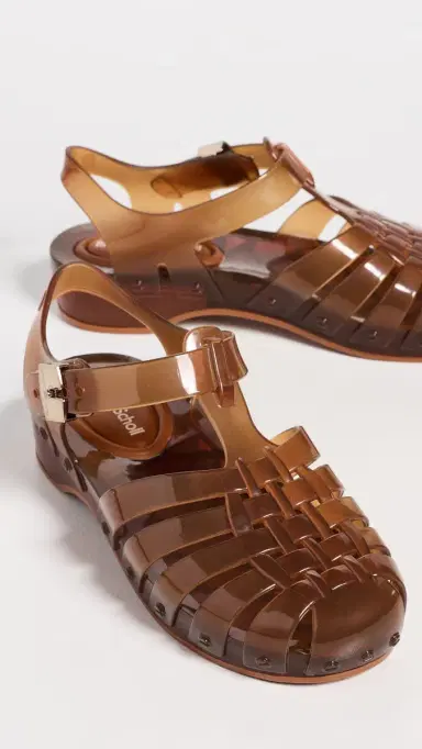 Melissa x Dr. Scholl Possession Pescura Jelly Sandals Clear Brown | Thumbnail 5