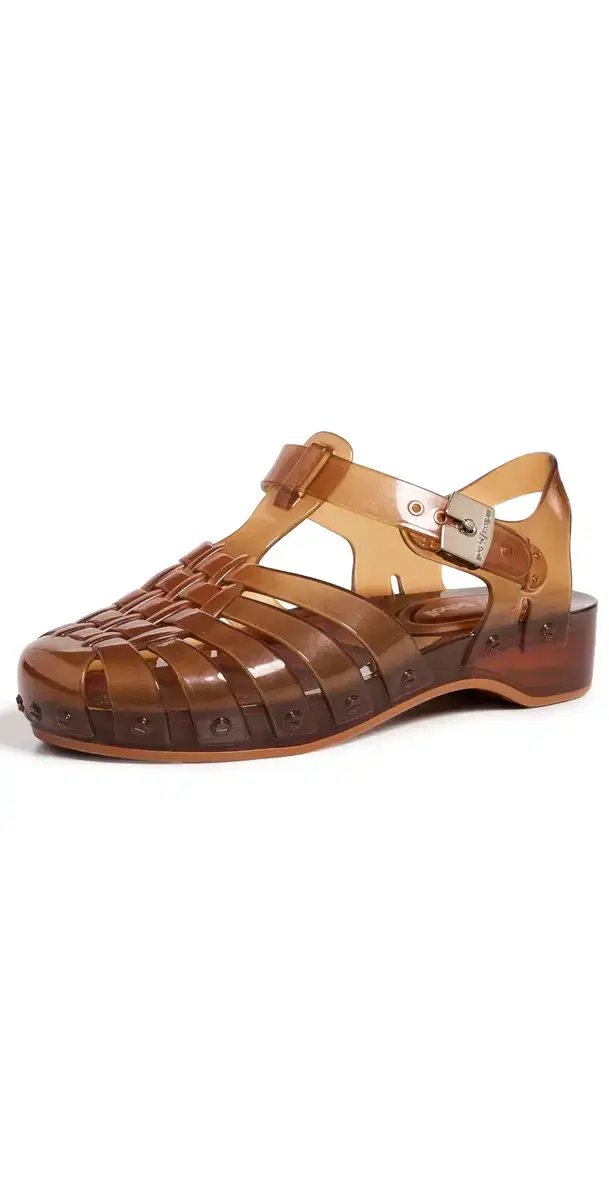 x Dr. Scholl Possession Pescura Jelly Sandals Clear Brown