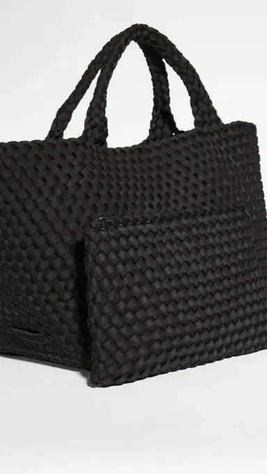 Naghedi St Barths Medium Tote Onyx | Thumbnail 5 Naghedi St Barths Medium Tote Onyx | Thumbnail 5
