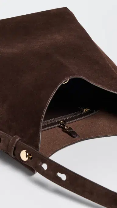 Tory Burch Suede Hobo Bag Dark Cocoa | Thumbnail 6