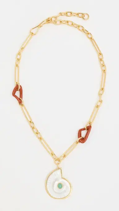 Lizzie Fortunato Sirena Shell Necklace White One Size | Thumbnail 2