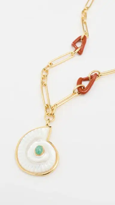 Lizzie Fortunato Sirena Shell Necklace White One Size | Thumbnail 4