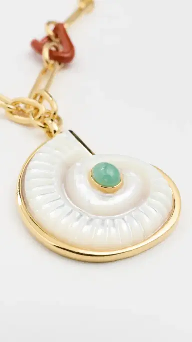 Lizzie Fortunato Sirena Shell Necklace White One Size | Thumbnail 5