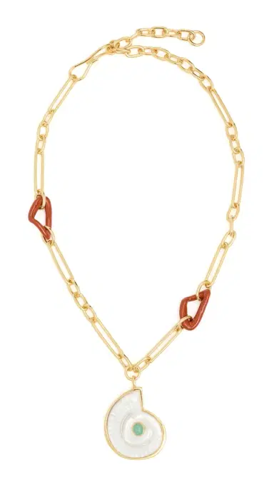 Lizzie Fortunato Sirena Shell Necklace White One Size | Thumbnail 6