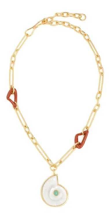 Lizzie Fortunato Sirena Shell Necklace White One Size | Thumbnail 1
