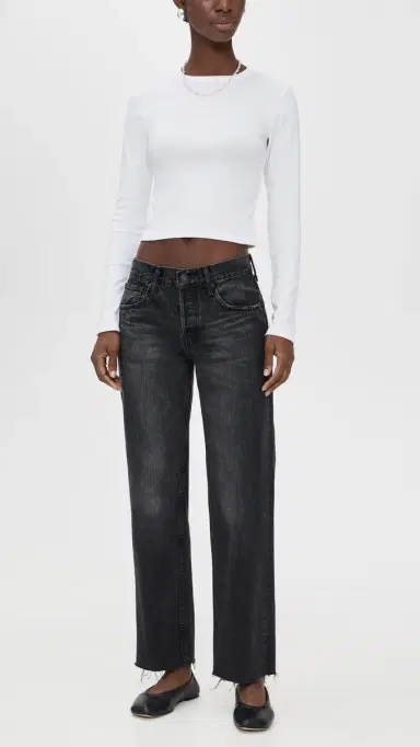 MOUSSY VINTAGE MV Glencoe Straight Jeans Black | Thumbnail 5 MOUSSY VINTAGE MV Glencoe Straight Jeans Black | Thumbnail 5