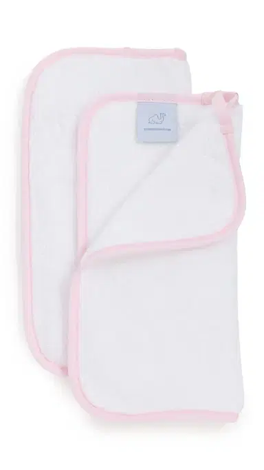 Weezie Signature Washcloths 2 Pack Ballet Pink on White One Size | Thumbnail 5
